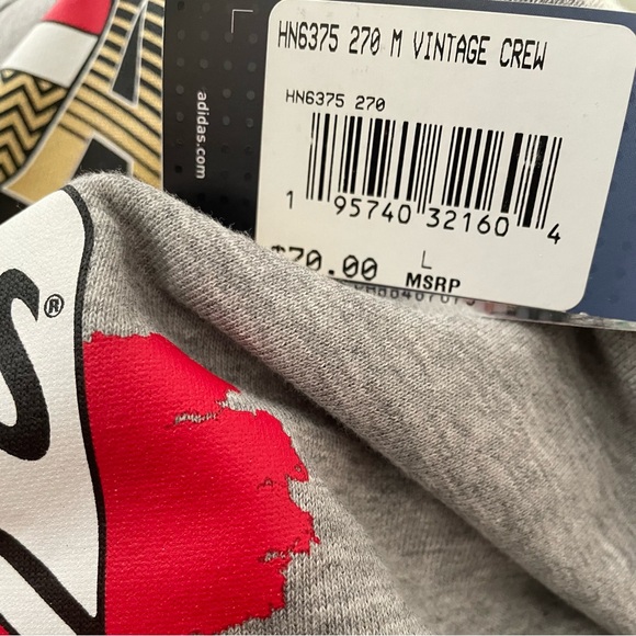 Vegas Golden Knights adidas Gray Reverse Retro 2.0 Vintage Pullover Sweatshirt - Picture 3 of 4